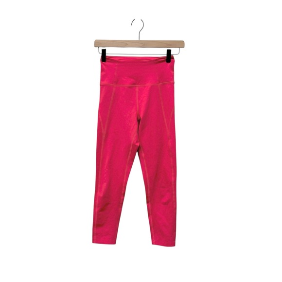 Girlfriend Collective Geranium Pink Top and Leggings Set Women's Size Small - Picture 3 of 15